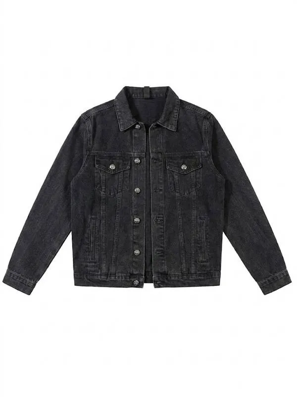 Forever Black Denim Jacket — Black